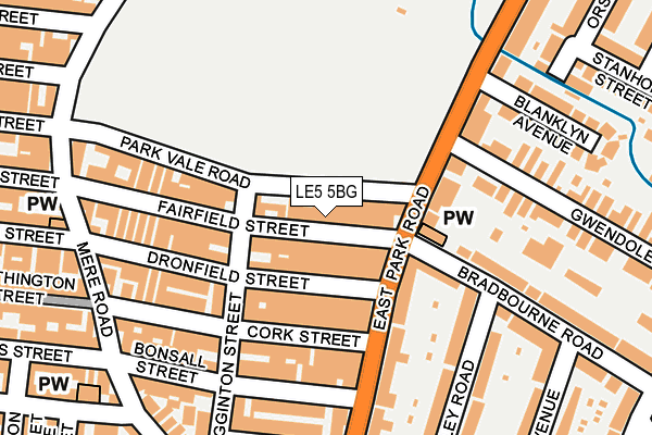 LE5 5BG map - OS OpenMap – Local (Ordnance Survey)