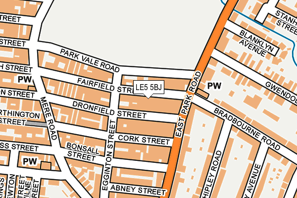 LE5 5BJ map - OS OpenMap – Local (Ordnance Survey)