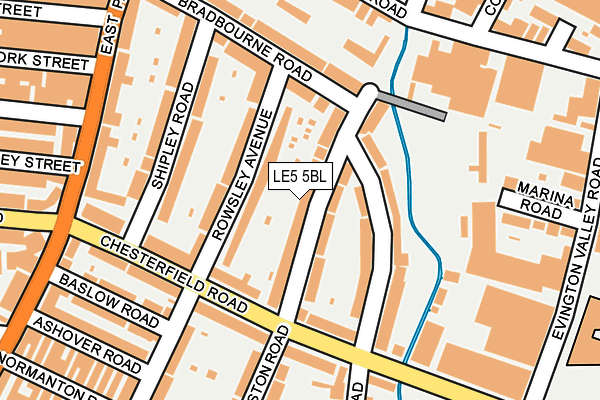 LE5 5BL map - OS OpenMap – Local (Ordnance Survey)