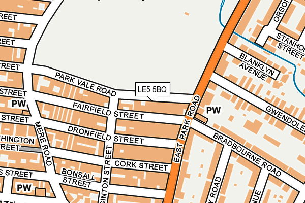 LE5 5BQ map - OS OpenMap – Local (Ordnance Survey)