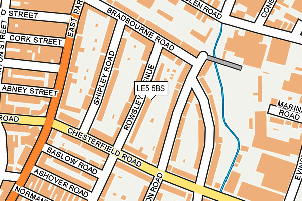 LE5 5BS map - OS OpenMap – Local (Ordnance Survey)