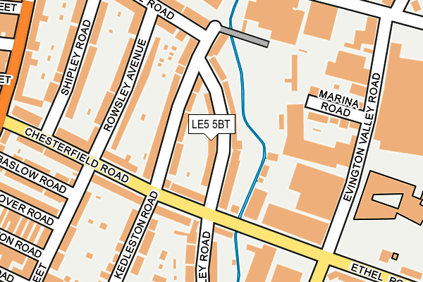 LE5 5BT map - OS OpenMap – Local (Ordnance Survey)