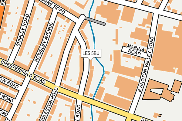 LE5 5BU map - OS OpenMap – Local (Ordnance Survey)