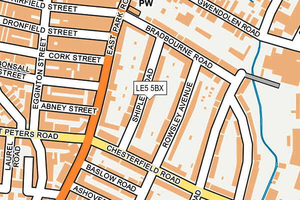 LE5 5BX map - OS OpenMap – Local (Ordnance Survey)