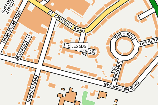 LE5 5DG map - OS OpenMap – Local (Ordnance Survey)