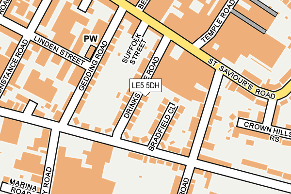 LE5 5DH map - OS OpenMap – Local (Ordnance Survey)