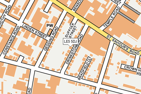 LE5 5DJ map - OS OpenMap – Local (Ordnance Survey)