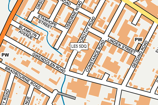 LE5 5DQ map - OS OpenMap – Local (Ordnance Survey)