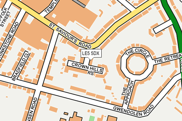 LE5 5DX map - OS OpenMap – Local (Ordnance Survey)