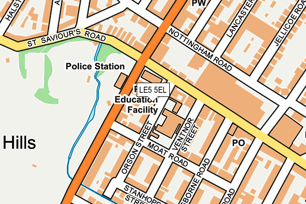 LE5 5EL map - OS OpenMap – Local (Ordnance Survey)