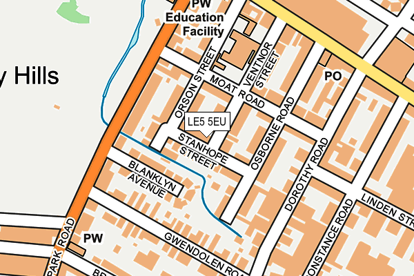 LE5 5EU map - OS OpenMap – Local (Ordnance Survey)