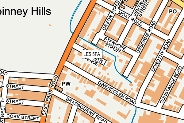 LE5 5FA map - OS OpenMap – Local (Ordnance Survey)