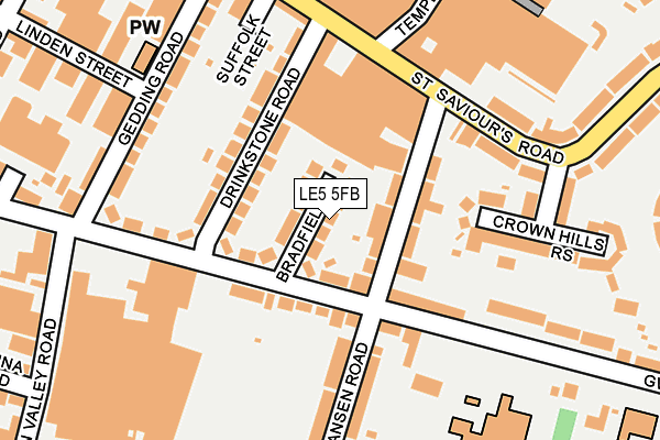 LE5 5FB map - OS OpenMap – Local (Ordnance Survey)