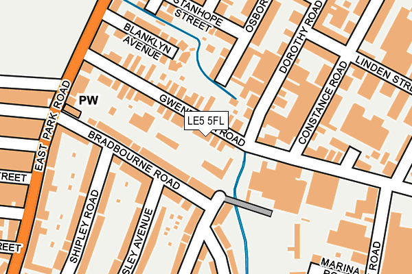 LE5 5FL map - OS OpenMap – Local (Ordnance Survey)