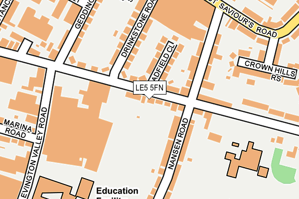 LE5 5FN map - OS OpenMap – Local (Ordnance Survey)