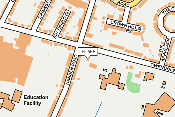 LE5 5FP map - OS OpenMap – Local (Ordnance Survey)