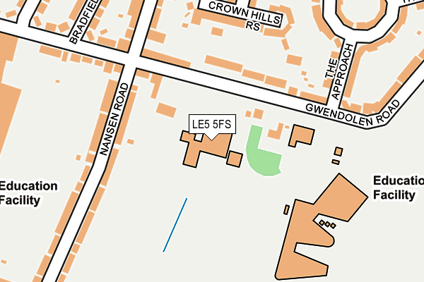 LE5 5FS map - OS OpenMap – Local (Ordnance Survey)
