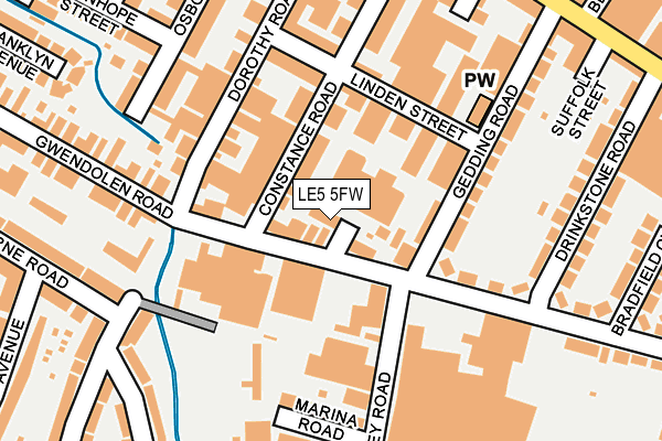 LE5 5FW map - OS OpenMap – Local (Ordnance Survey)