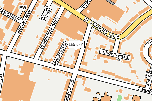 LE5 5FY map - OS OpenMap – Local (Ordnance Survey)