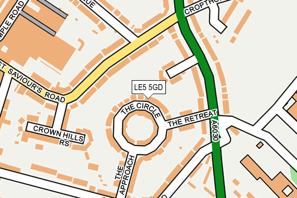 LE5 5GD map - OS OpenMap – Local (Ordnance Survey)