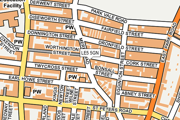 LE5 5GN map - OS OpenMap – Local (Ordnance Survey)