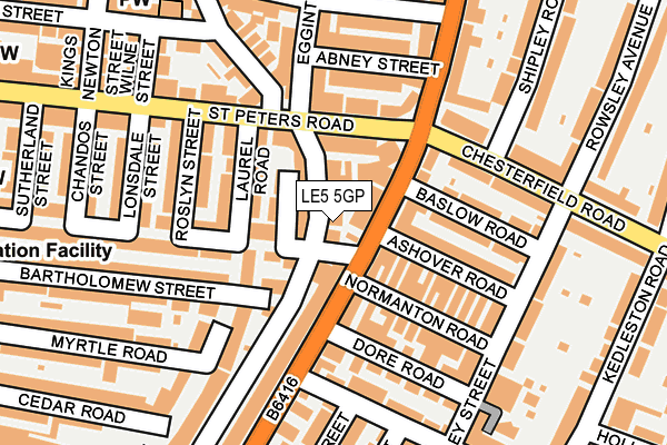 LE5 5GP map - OS OpenMap – Local (Ordnance Survey)