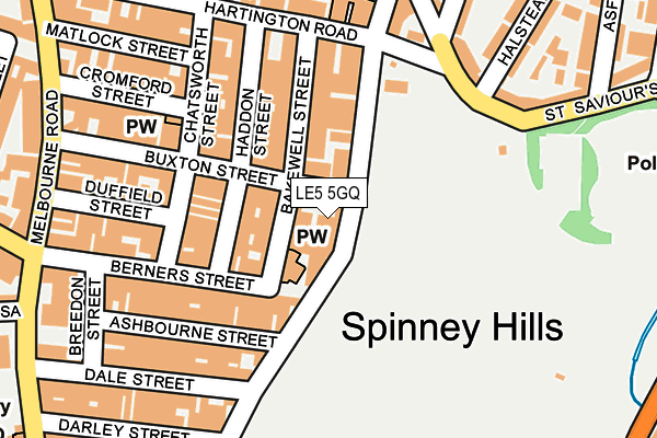 LE5 5GQ map - OS OpenMap – Local (Ordnance Survey)