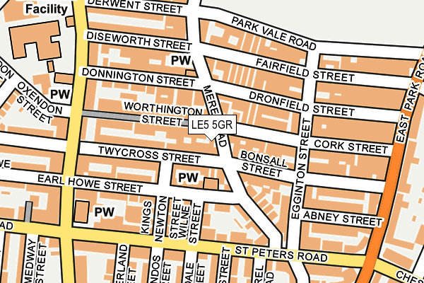 LE5 5GR map - OS OpenMap – Local (Ordnance Survey)