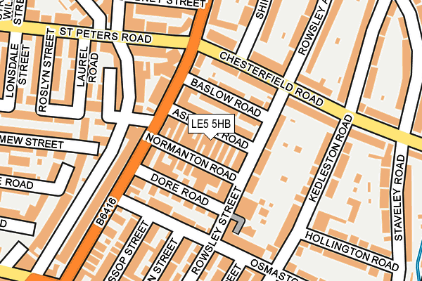 LE5 5HB map - OS OpenMap – Local (Ordnance Survey)
