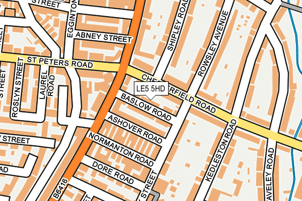 LE5 5HD map - OS OpenMap – Local (Ordnance Survey)