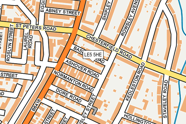 LE5 5HE map - OS OpenMap – Local (Ordnance Survey)