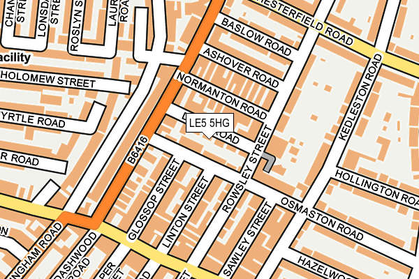 LE5 5HG map - OS OpenMap – Local (Ordnance Survey)
