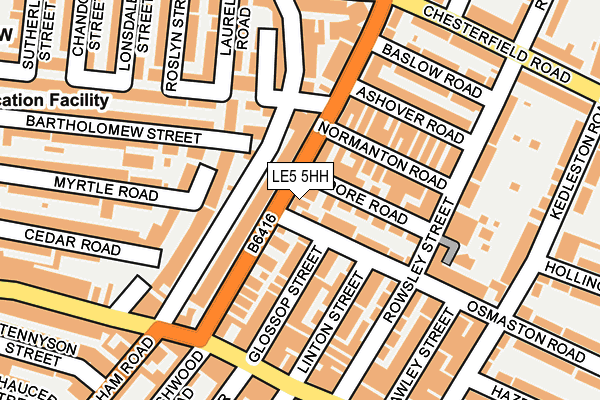 LE5 5HH map - OS OpenMap – Local (Ordnance Survey)