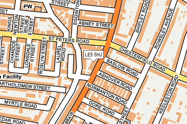 LE5 5HJ map - OS OpenMap – Local (Ordnance Survey)