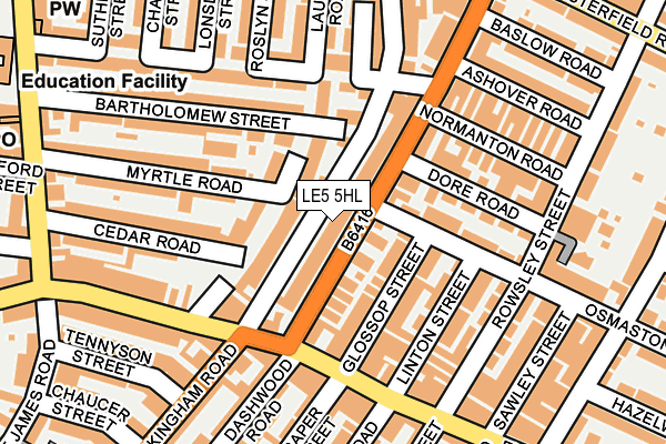 LE5 5HL map - OS OpenMap – Local (Ordnance Survey)