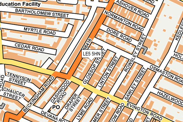 LE5 5HN map - OS OpenMap – Local (Ordnance Survey)