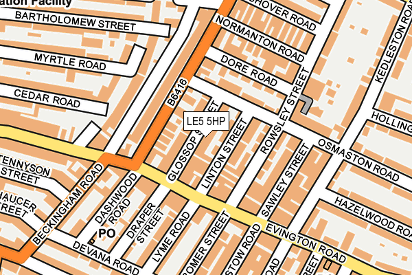 LE5 5HP map - OS OpenMap – Local (Ordnance Survey)