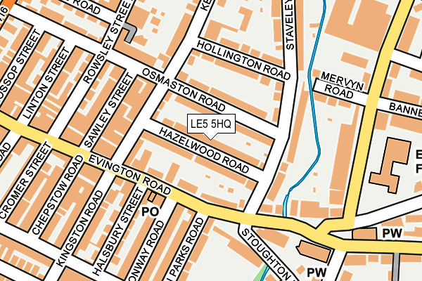 LE5 5HQ map - OS OpenMap – Local (Ordnance Survey)