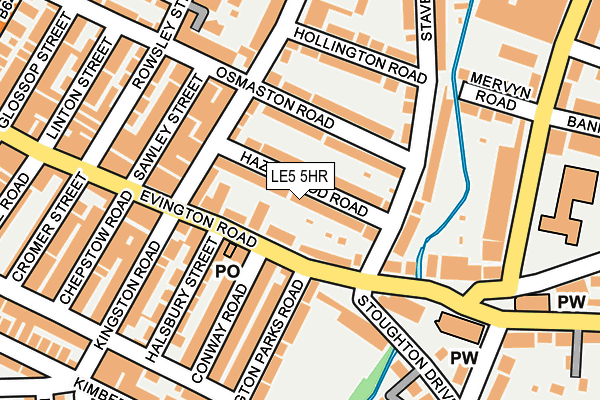 LE5 5HR map - OS OpenMap – Local (Ordnance Survey)