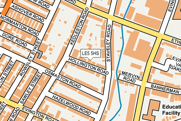 LE5 5HS map - OS OpenMap – Local (Ordnance Survey)