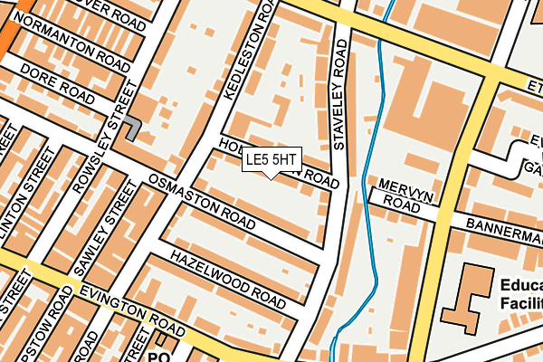 LE5 5HT map - OS OpenMap – Local (Ordnance Survey)