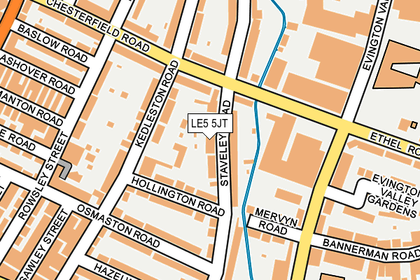 LE5 5JT map - OS OpenMap – Local (Ordnance Survey)