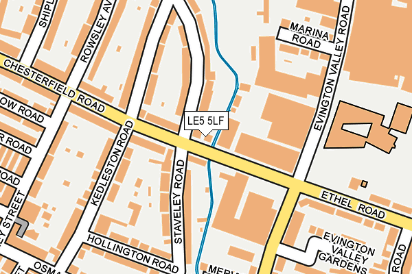 LE5 5LF map - OS OpenMap – Local (Ordnance Survey)