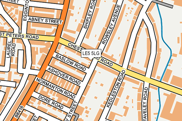 LE5 5LG map - OS OpenMap – Local (Ordnance Survey)