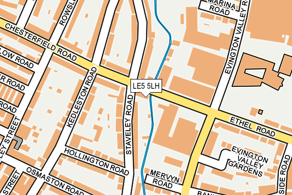 LE5 5LH map - OS OpenMap – Local (Ordnance Survey)