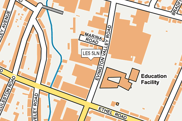 LE5 5LN map - OS OpenMap – Local (Ordnance Survey)