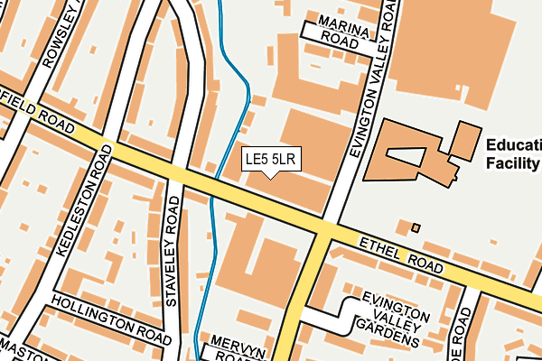 LE5 5LR map - OS OpenMap – Local (Ordnance Survey)