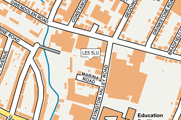 LE5 5LU map - OS OpenMap – Local (Ordnance Survey)