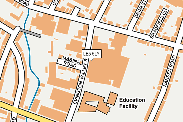 LE5 5LY map - OS OpenMap – Local (Ordnance Survey)