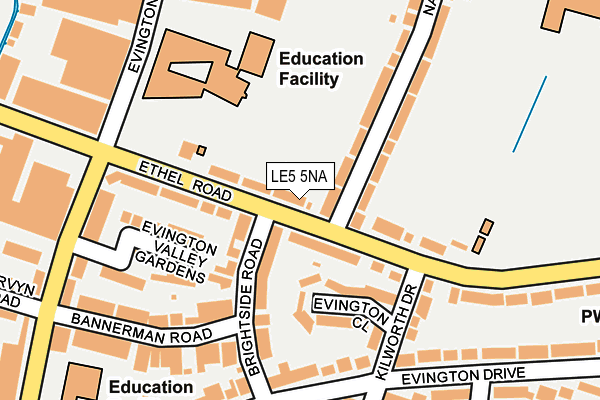 LE5 5NA map - OS OpenMap – Local (Ordnance Survey)